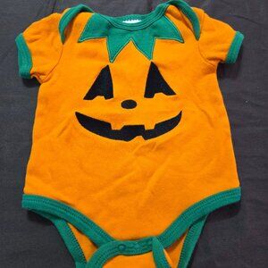 Pumpkin Bodysuit Embroidered Diaper Shirt Baby Mode Halloween Costume 3-6 Month